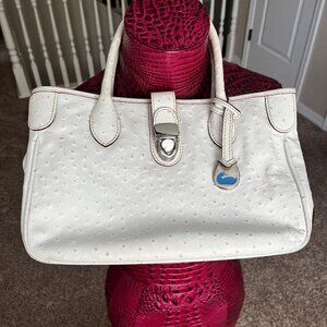Dooney & Bourke White Ostrich Leather Bag